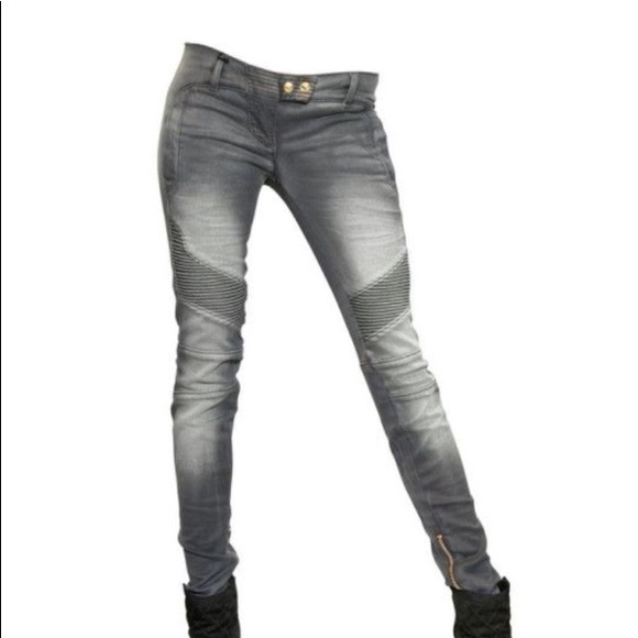 balmain biker jeans sale